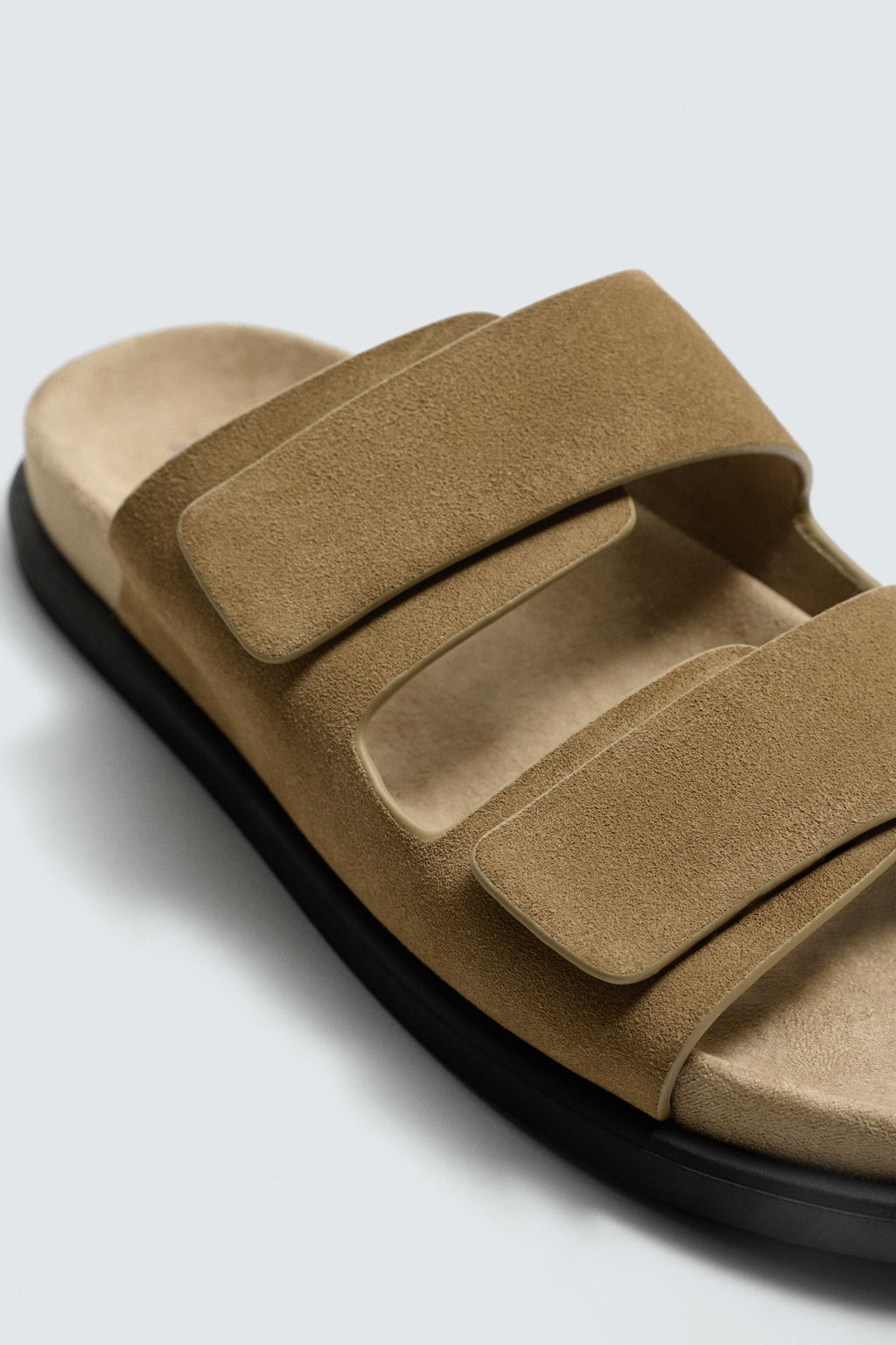 DOUBLE STRAP LEATHER SANDALS - Zara фото 6