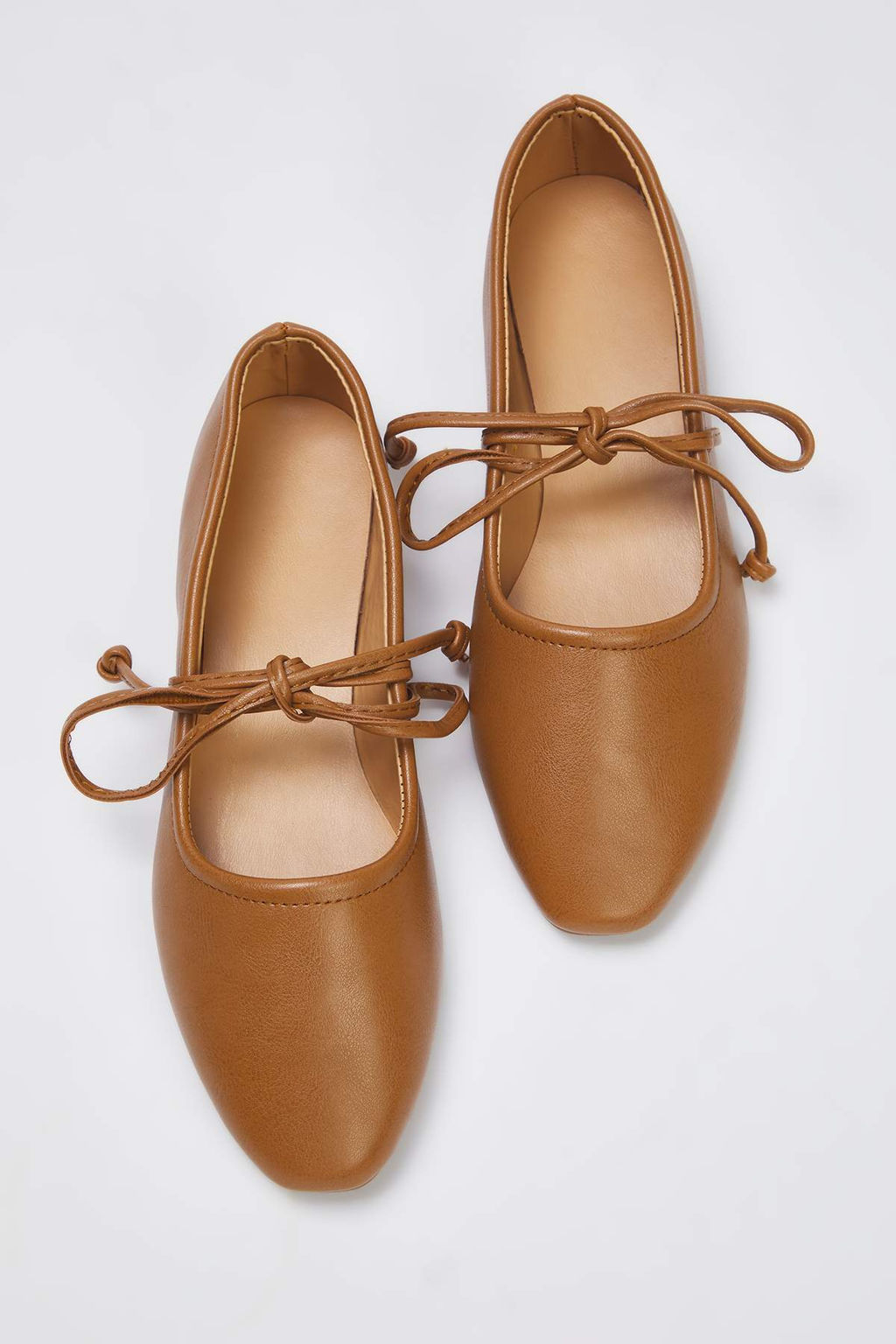 Teen Karamel Baglama Detayl? Mary Jane Kad?n Yuvarlak Burun Babet TAKAW26BE00002