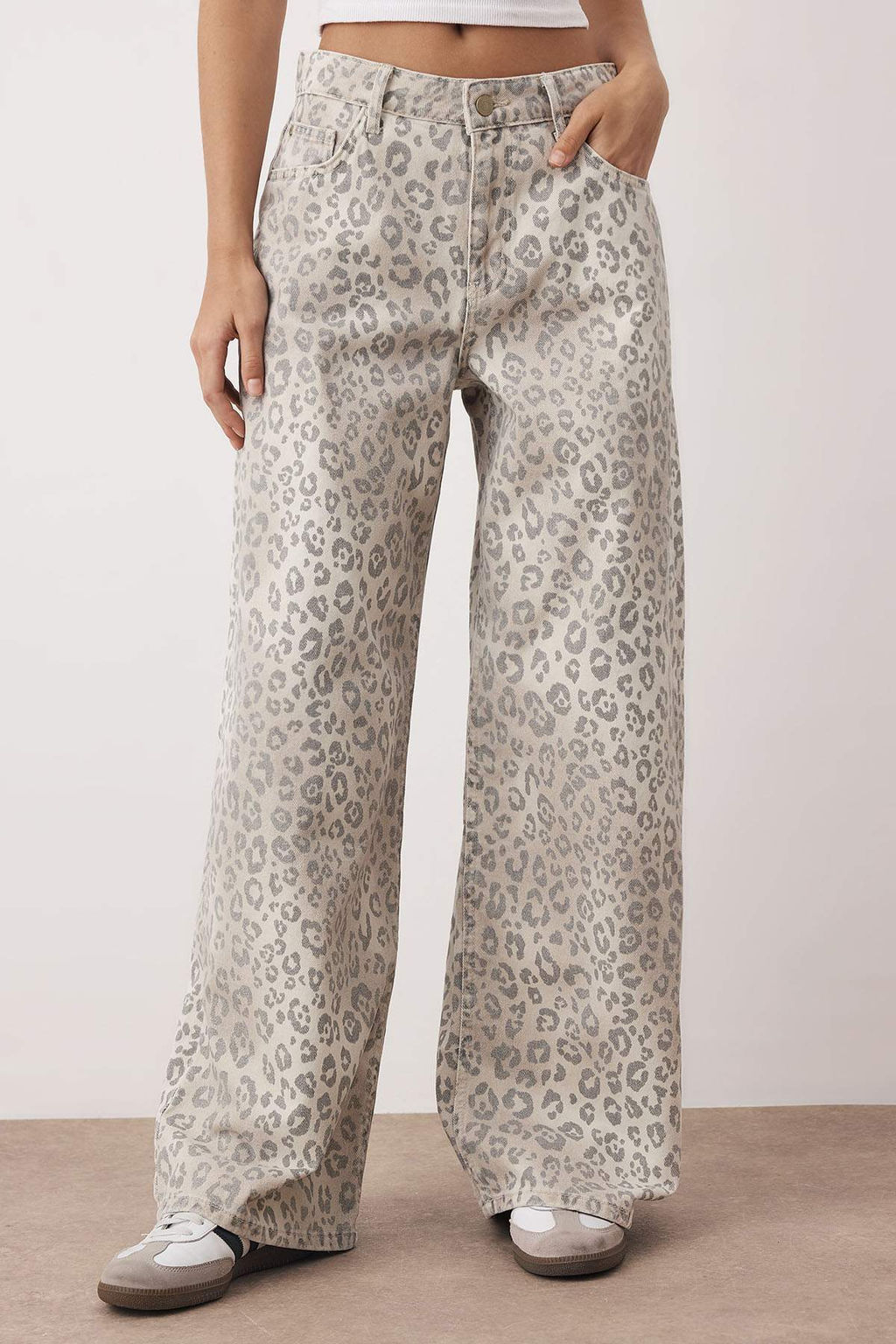 Teen Cok Renkli Normal Bel Ekose Desenli Wide Leg Jeans TWOAW26JE00024 - Trendyolmilla фото 15