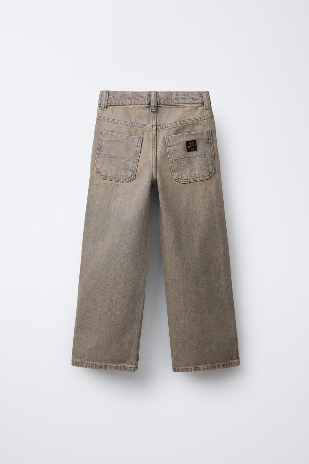 FADED WIDE-LEG JEANS - Zara фото 3