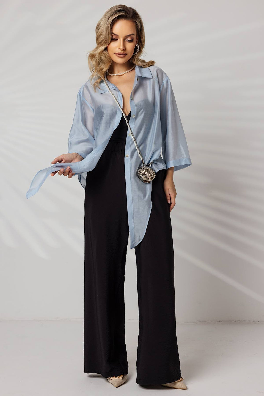 Блузка 4438/05/Голубой - Rise фото 6