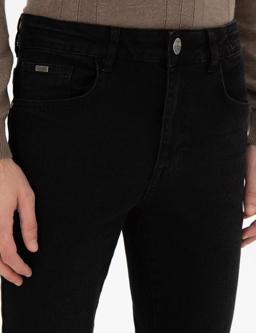 Antrasit Slim Fit Jean Pantolon