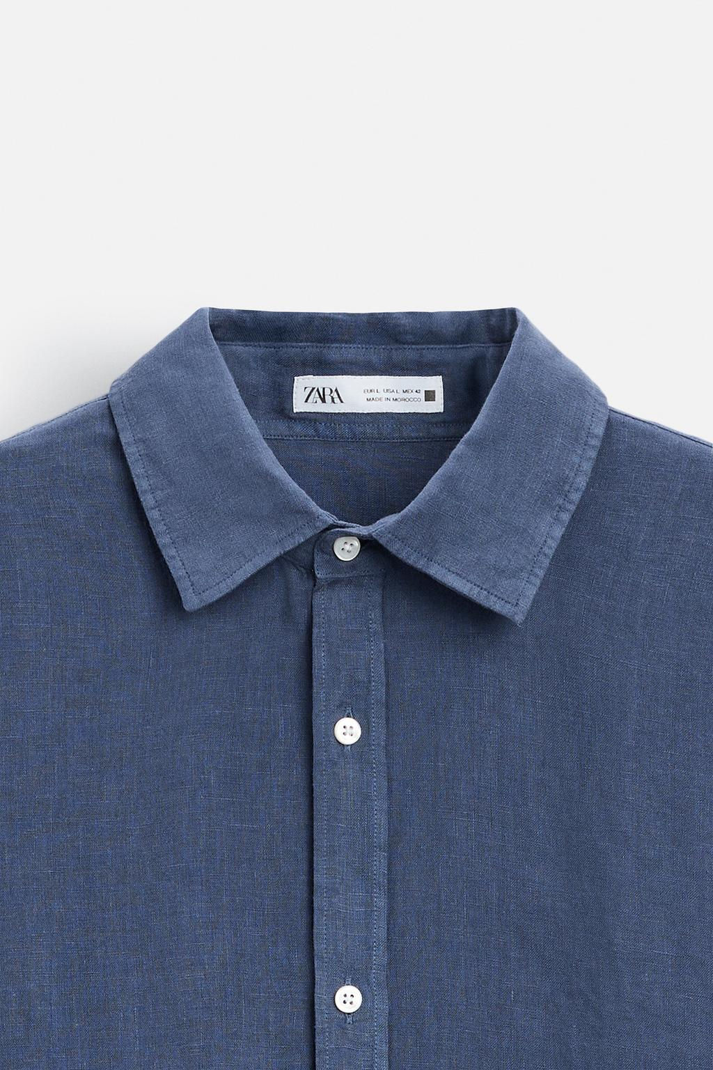 100% LINEN SHIRT - Zara фото 25