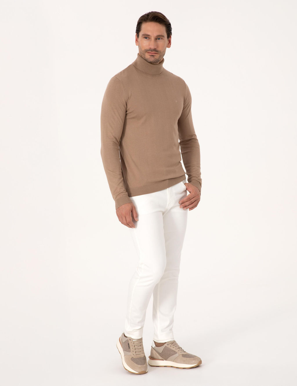 Camel Slim Fit Basic Kazak - Cacharel фото 4