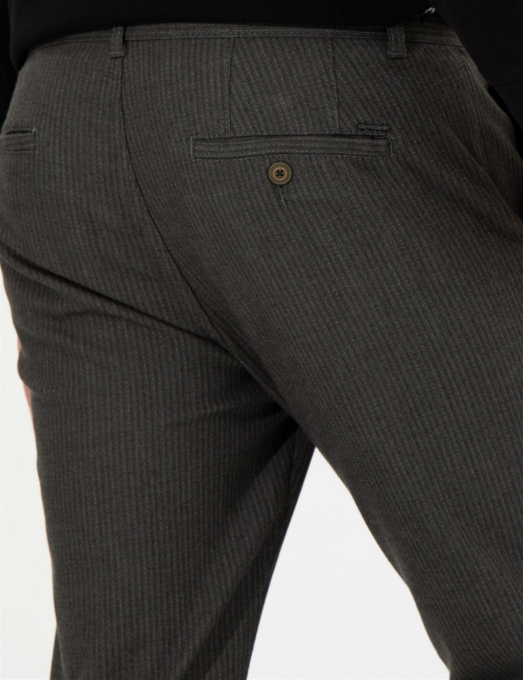 Haki Slim Fit Keten Kar___ml_ Chino Pantolon - Pierre cardin фото 7