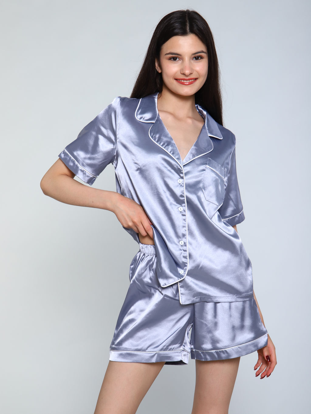 РАСПРОДАЖА Пижама Лолита_О154/серебристый - Ihomelux фото 5