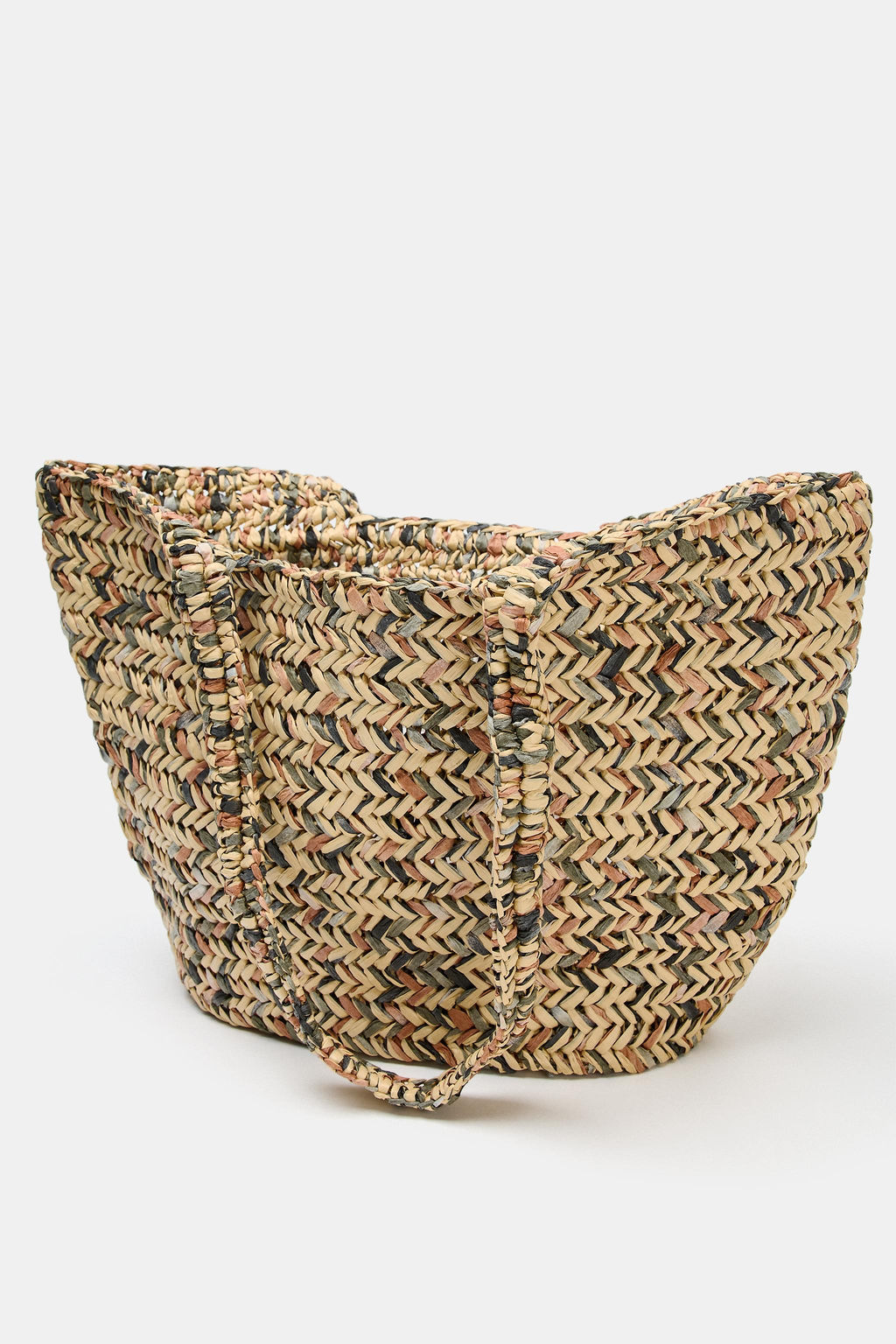 BOLSO CAPAZO CUERPO TRENZADO / Beige claro - Zara фото 3