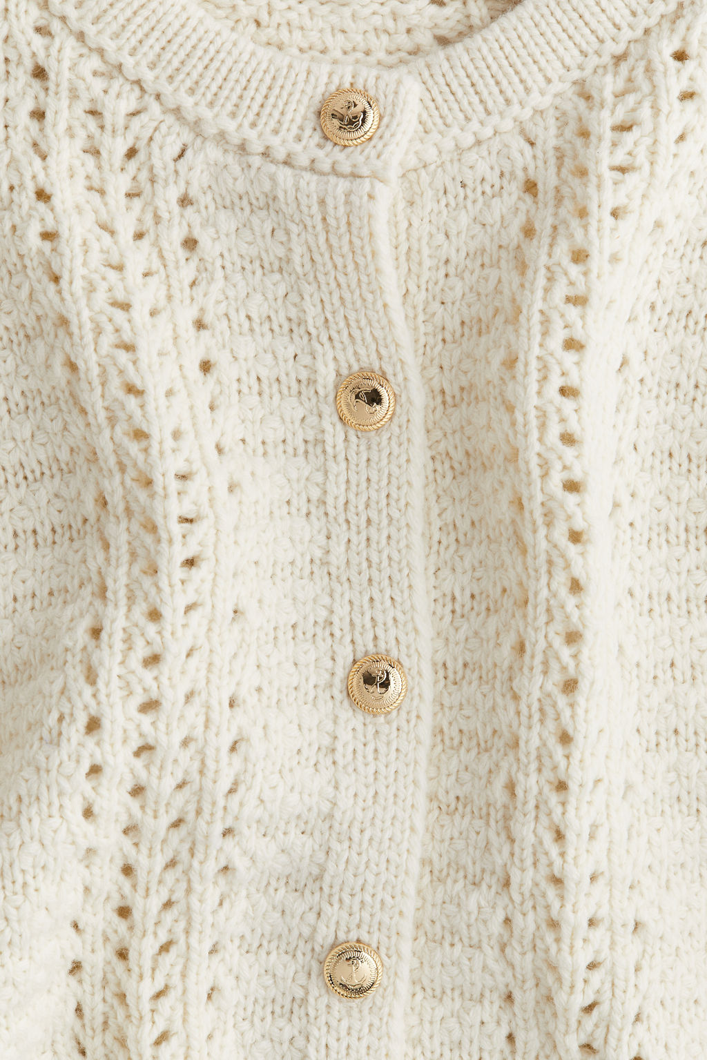Cardigan en punto pointelle - H&m фото 8