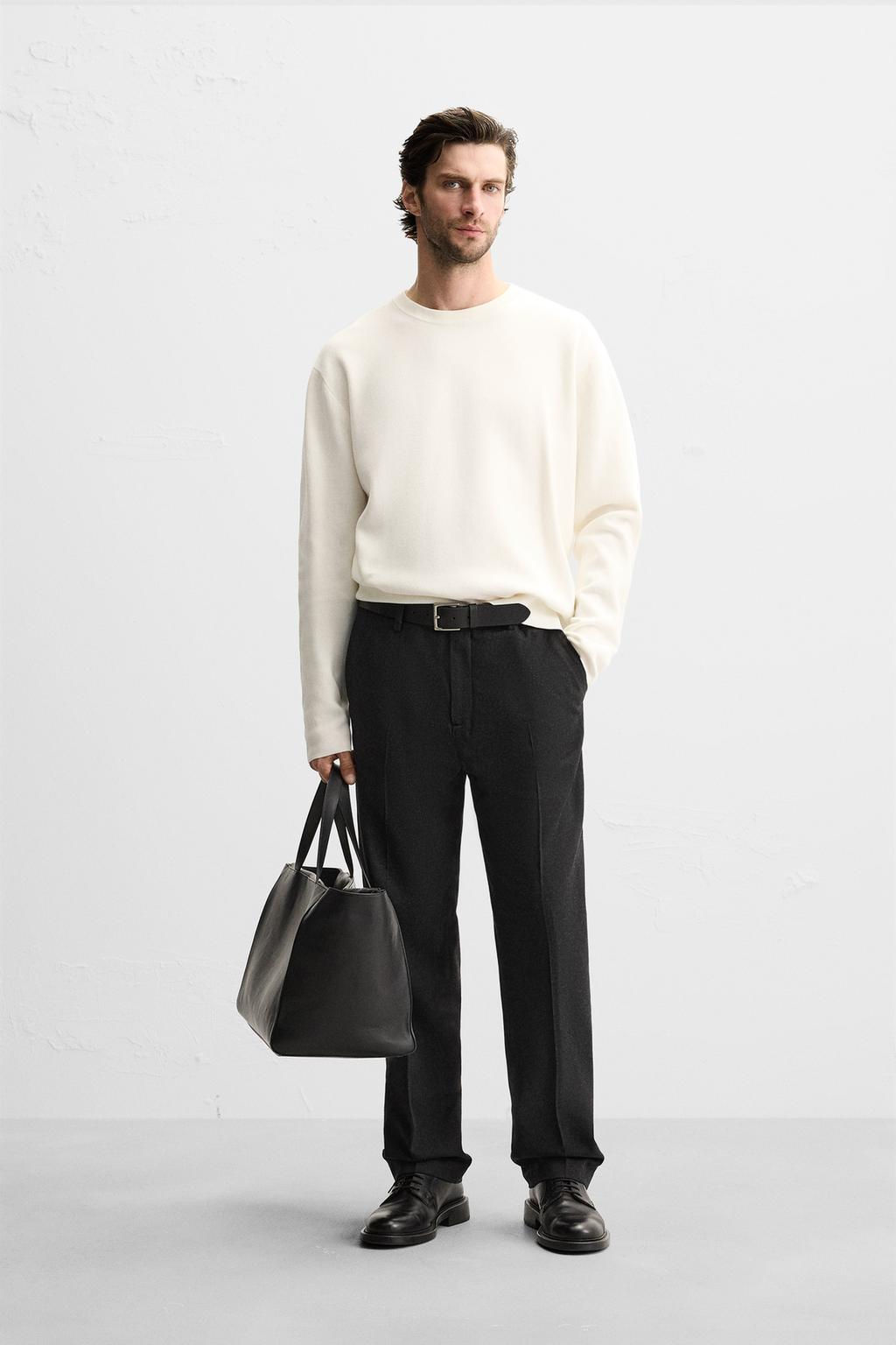 COTTON BLEND TEXTURED SWEATER - Zara фото 17