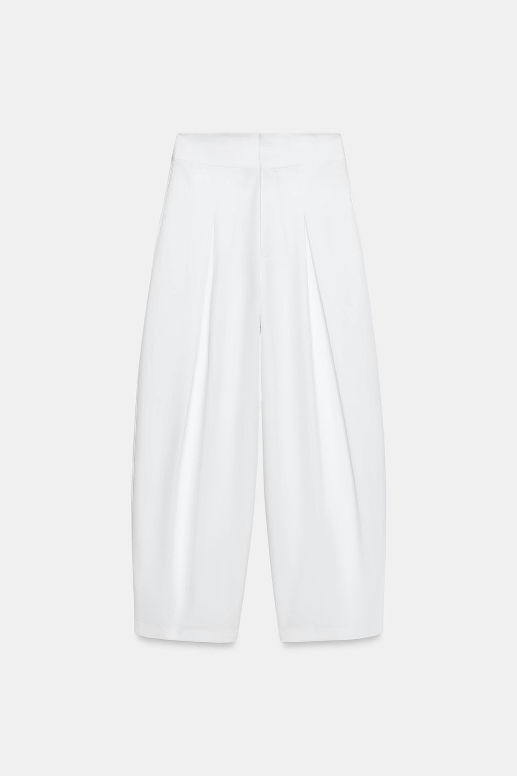 PANTAL?N BALLOON PLIEGUES / Blanco
