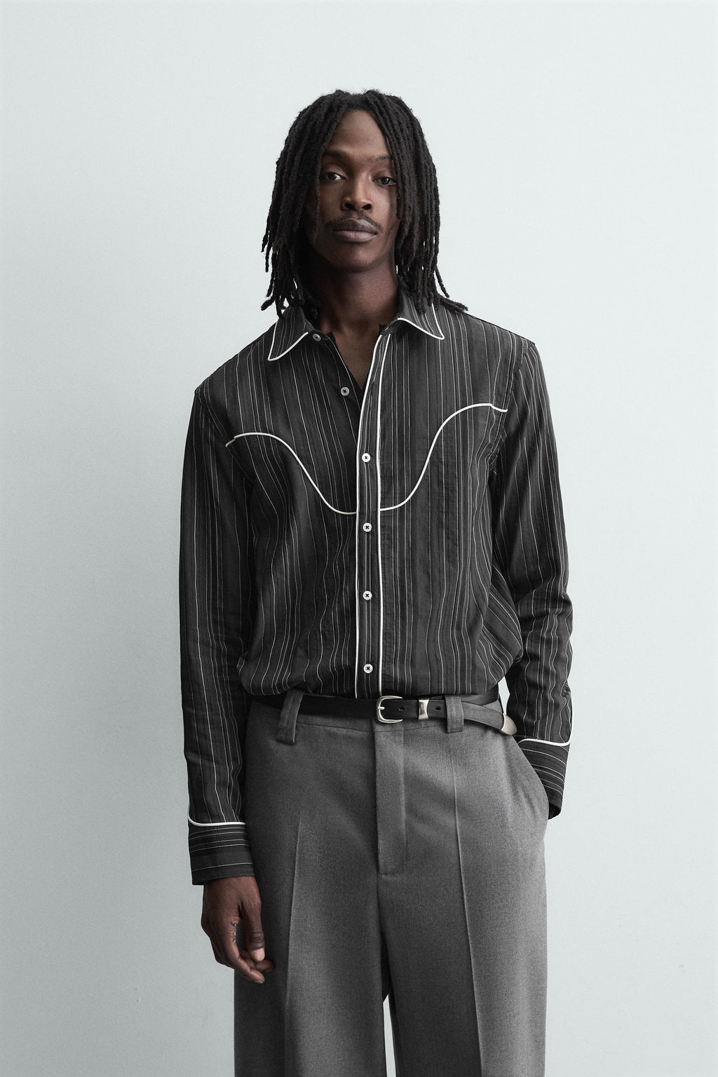 WESTERN SHIRT WITH PIPING - Zara фото 10