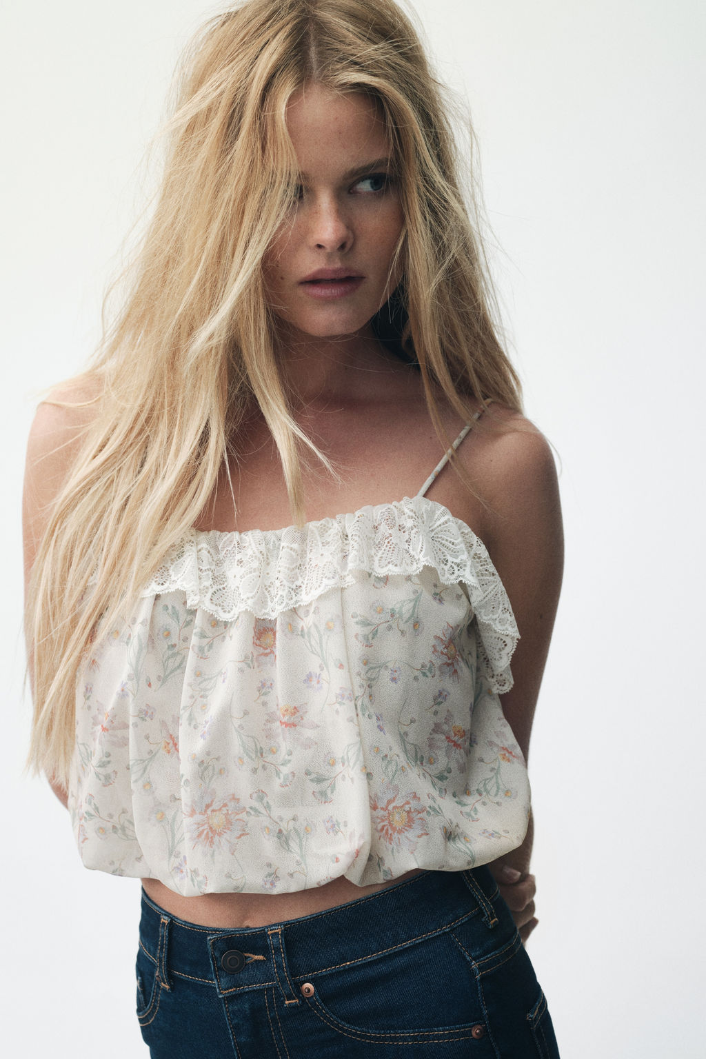 Top burbuja con tirantes espagueti - H&m фото 3