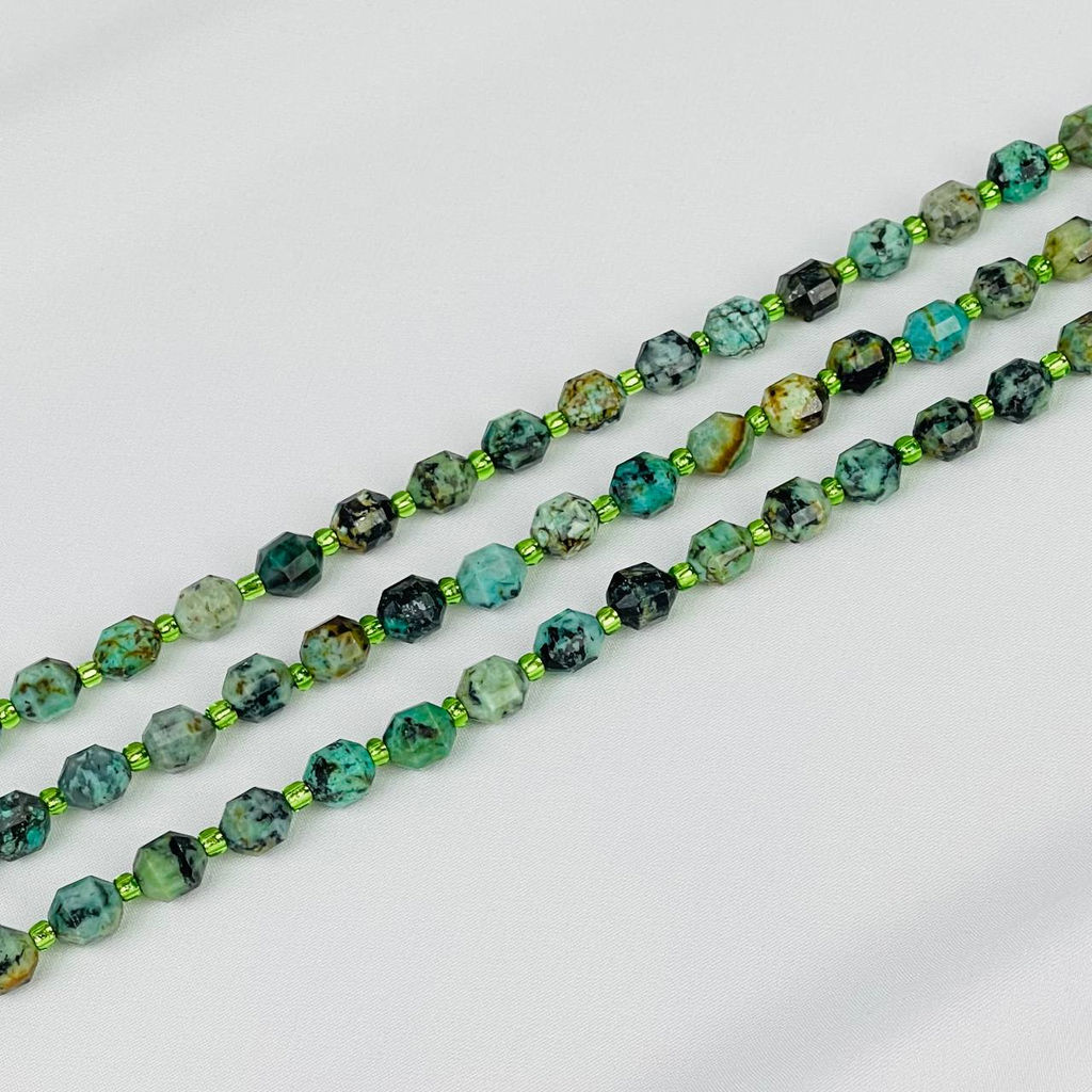 Бусины для украшений из Хризоколлы (40 бусин) 38 см