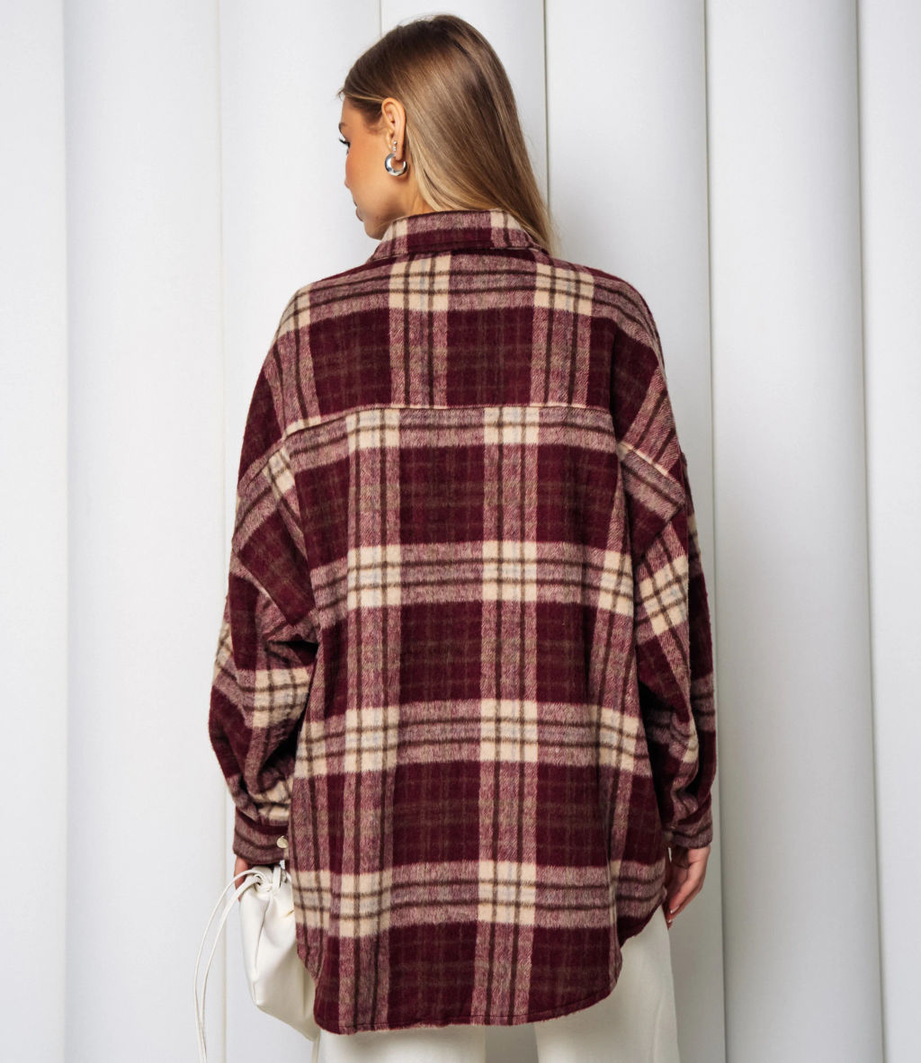 Рубашка #КТ25552, бордовый - Dommod фото 3