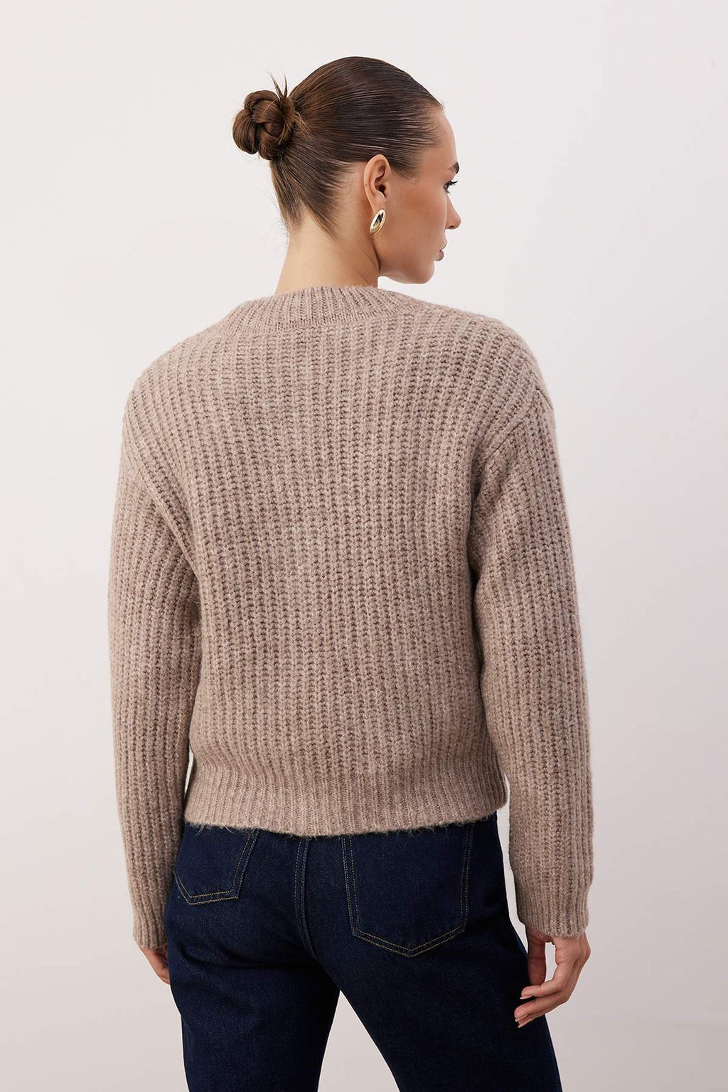 Wardrobe Essentials Gri Yumusak Dokulu Basic Triko H?rka | TWOAW26HI00204 - Trendyolmilla фото 12