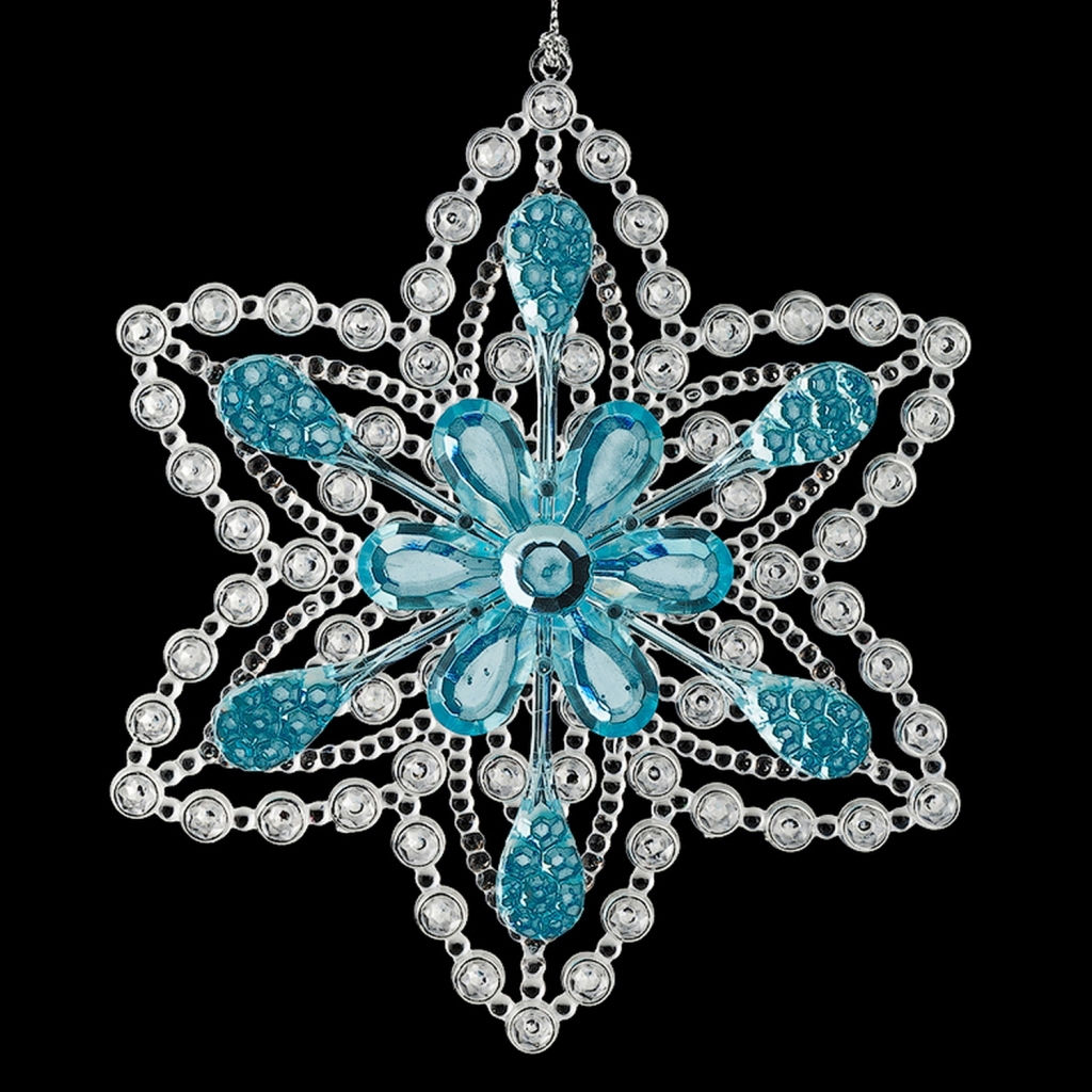 Цена за 1 шт. Украшение ErichKrause Decor Снежинка ограненная 14см