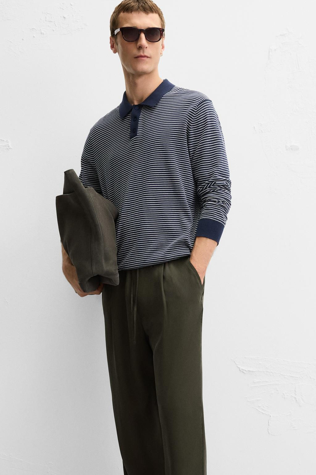 RELAXED FIT LYOCELL TROUSERS - Zara фото 16