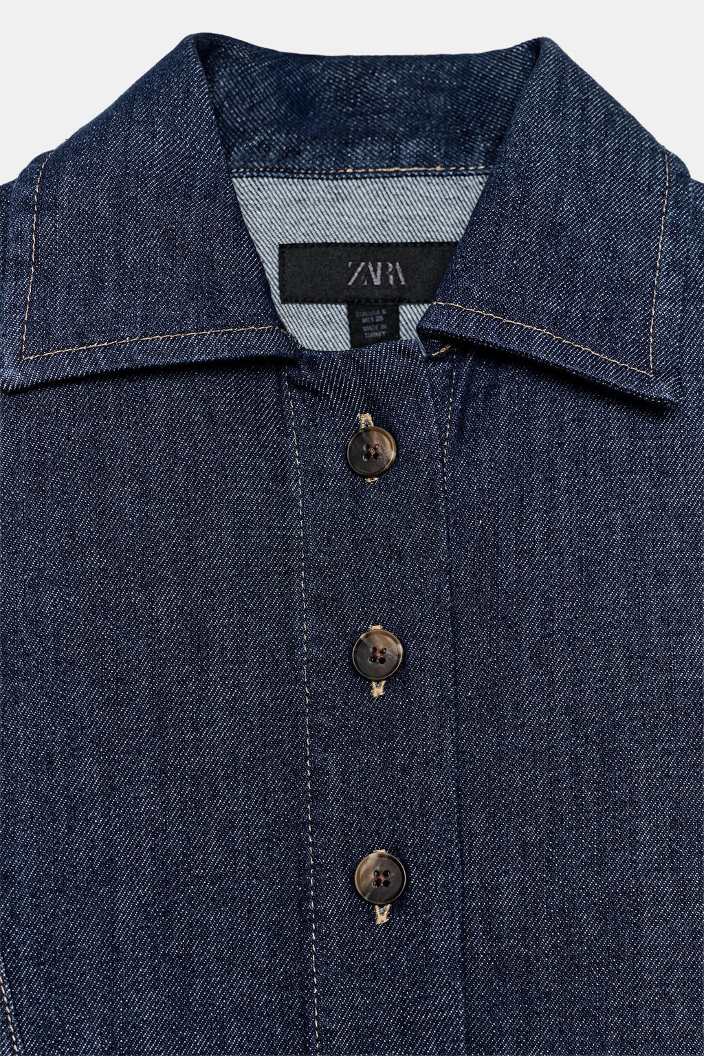 CAMISA DENIM ZW COLLECTION / Azul - Zara фото 5