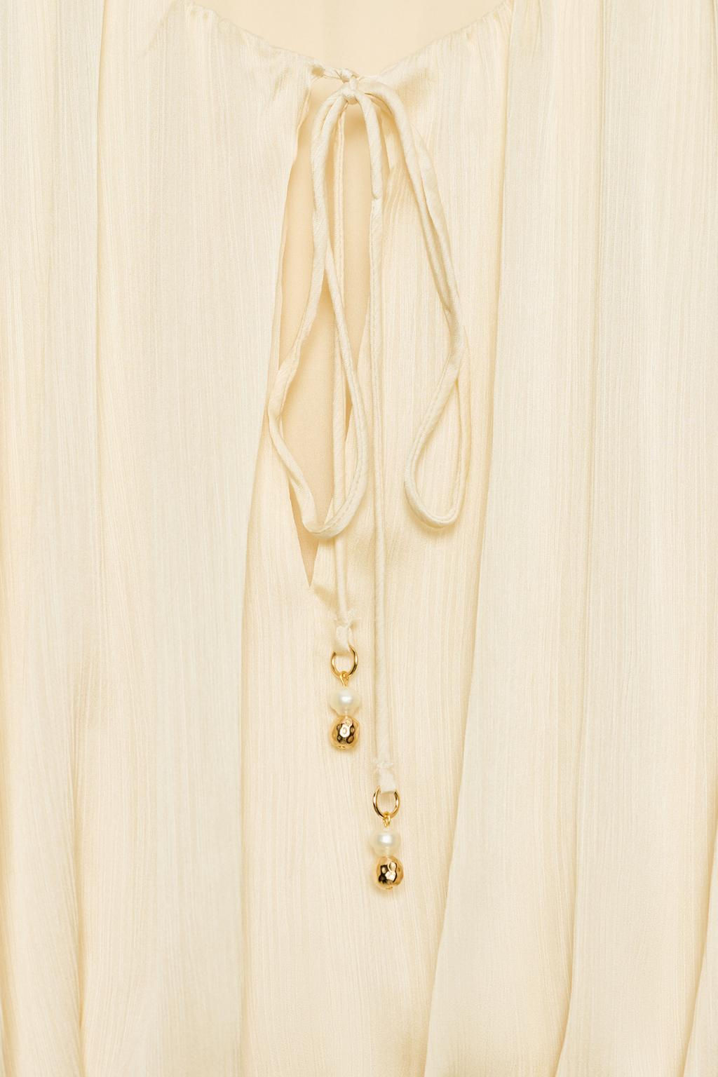 SATIN BALLOON BLOUSE - Zara фото 22