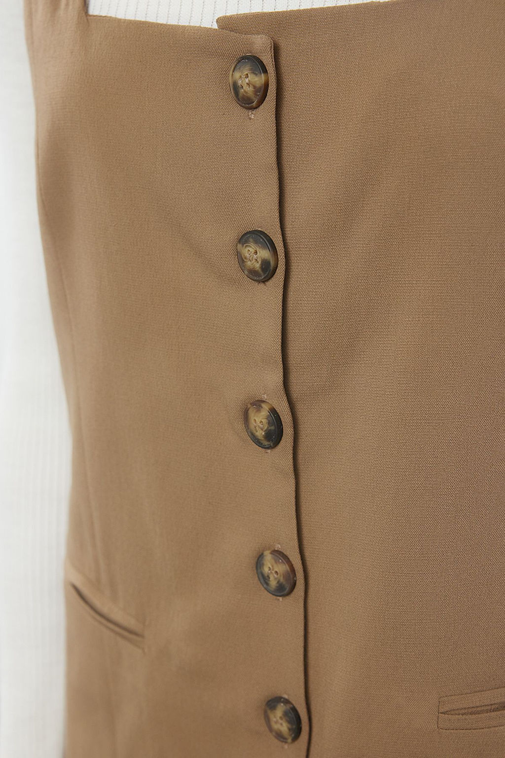 TRENDYOLMILLA Vizon Kare Yaka Poliviskon Kumas Astarl? Mini Dokuma Ceket Elbise TWOAW25EL00191  фото 9