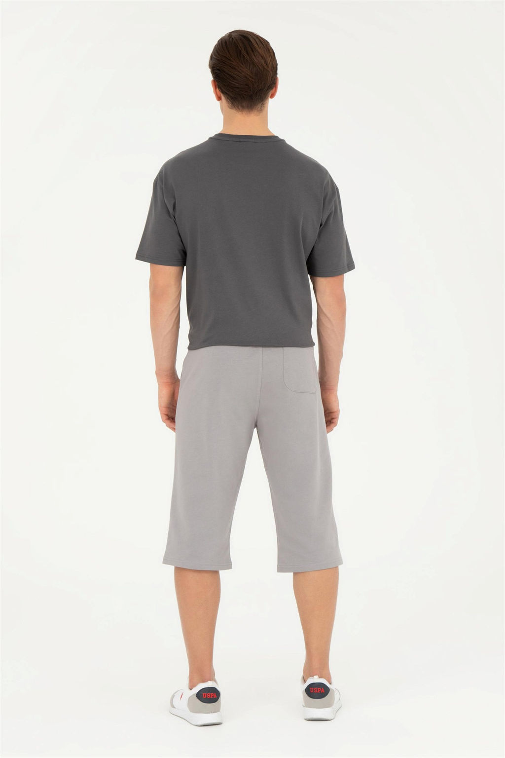 Мужские темно-серые вязаные шорты - U.s. polo assn фото 4