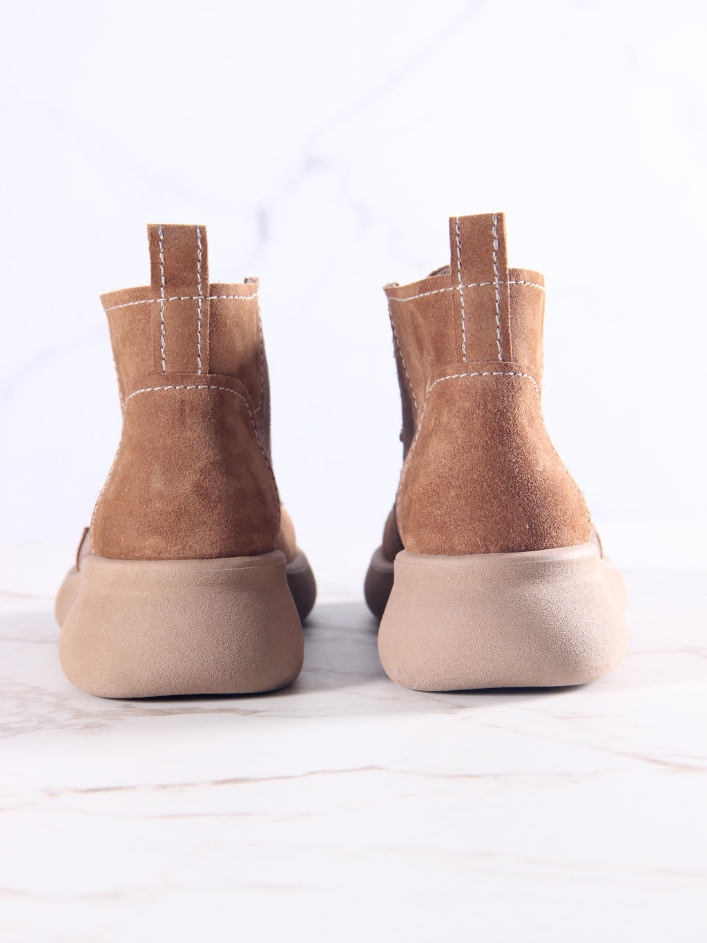 Ботинки 305.927ka. светло коричневый капучино замша/Байка