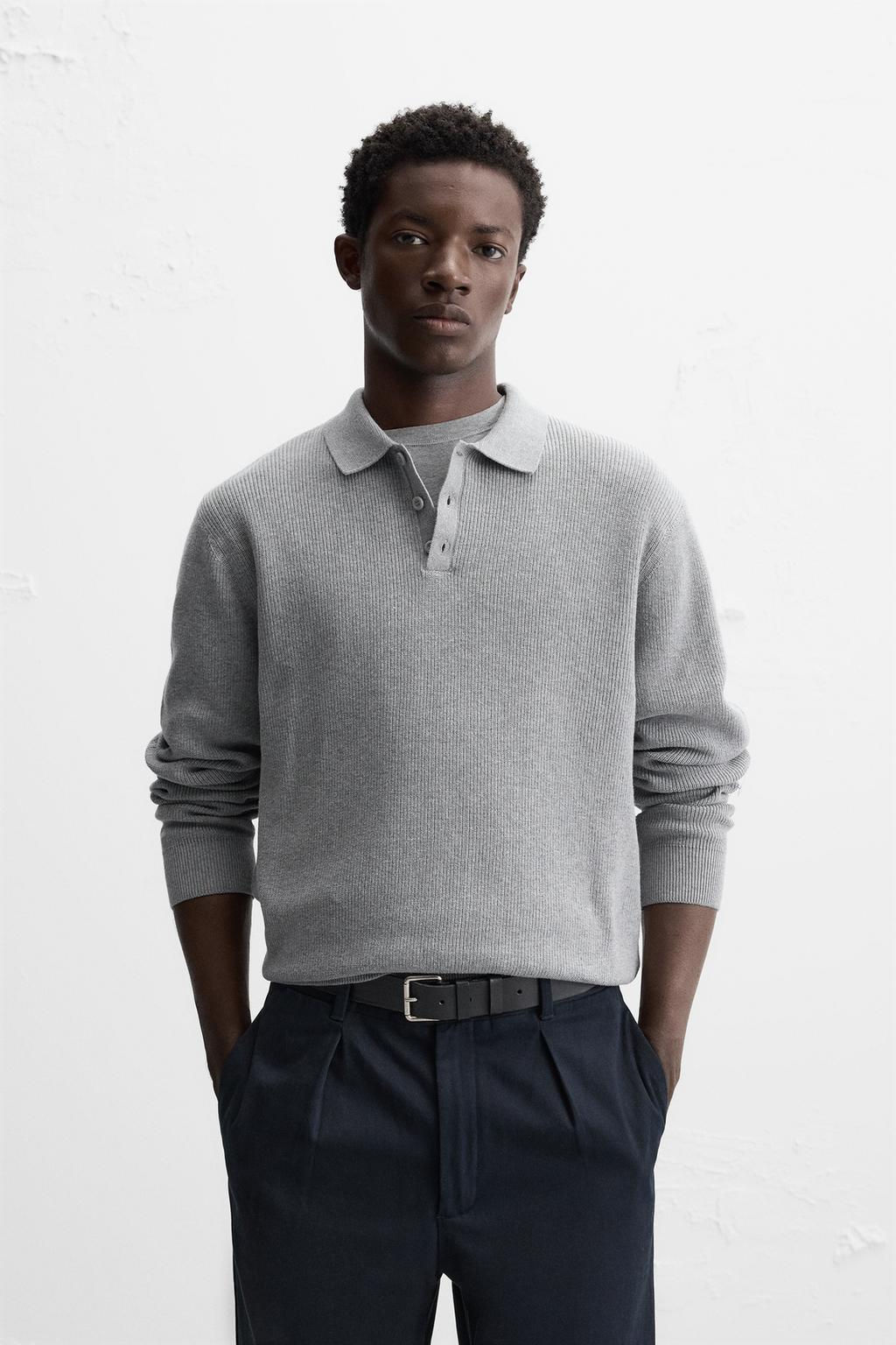 PURL KNIT POLO SHIRT - Zara фото 18