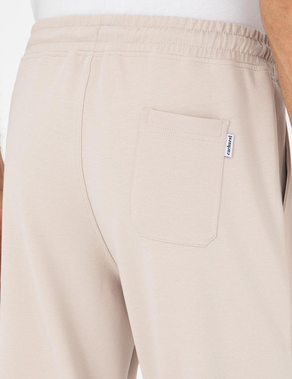 Bej Jogger Fit Pa_as_ Lastikli Pamuk Kar___ml_ E_ofman Alt_