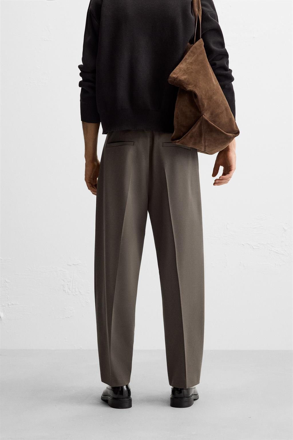 STRAIGHT-LEG JOGGER WAIST TROUSERS - Zara фото 3