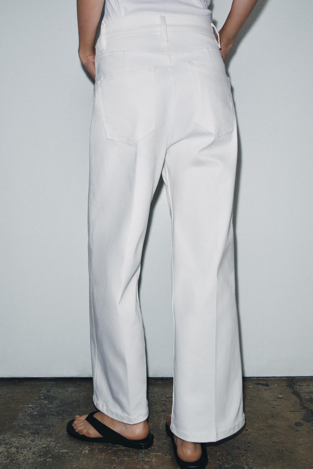 JEANS ZW COLLECTION WIDE LEG TIRO ALTO / Blanco roto - Zara фото 10
