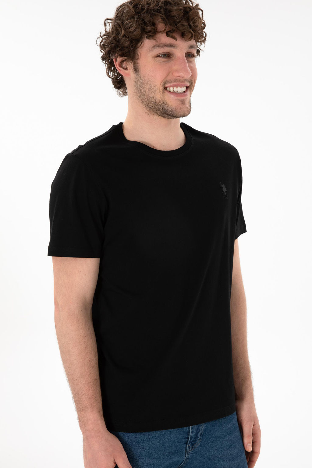 Erkek Regular Fit Bisiklet Yaka Siyah Basic Ti__rt Sepette S_rpriz _ndirim - U.s. polo assn фото 4