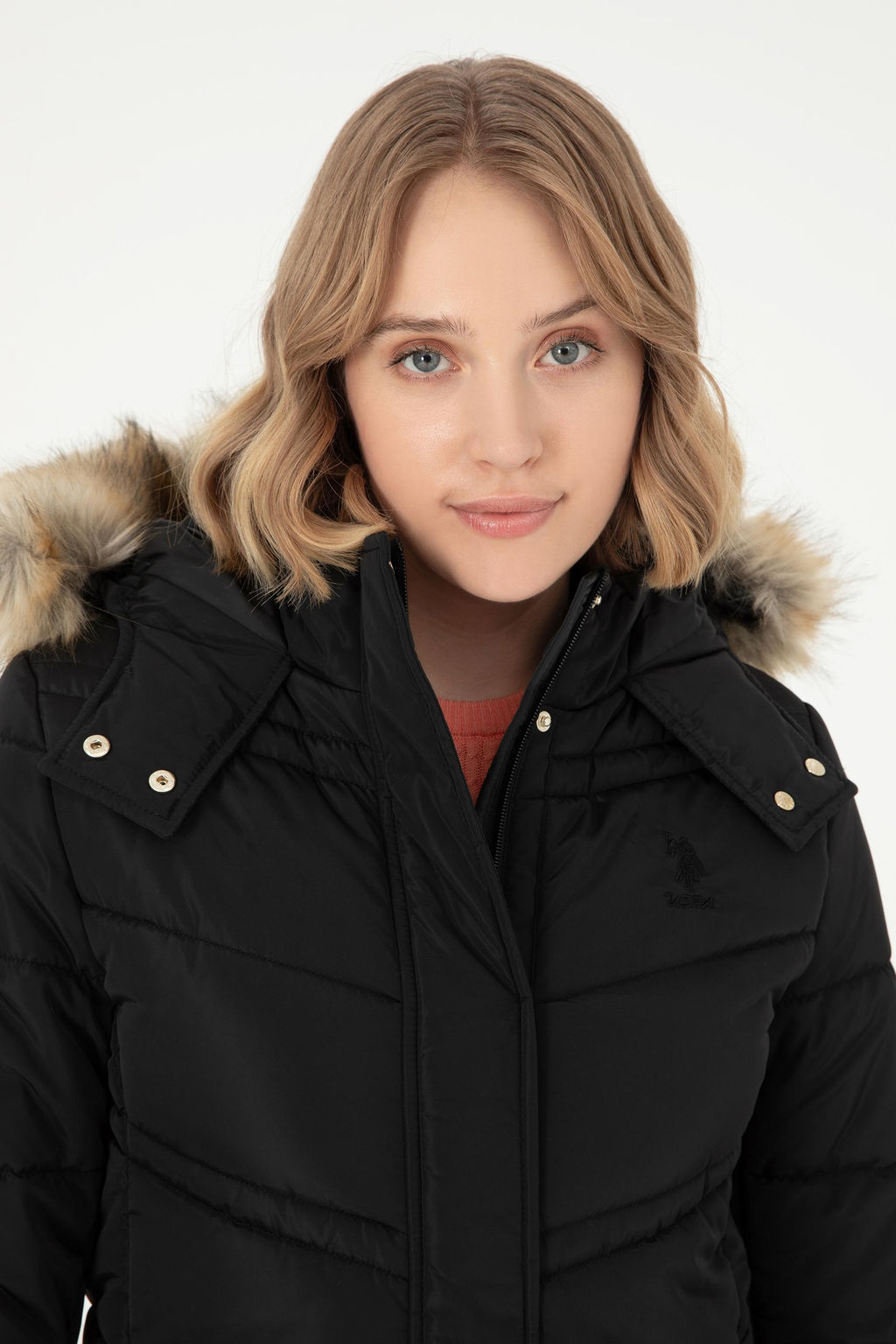 Женское черное пальто - U.s. polo assn фото 2