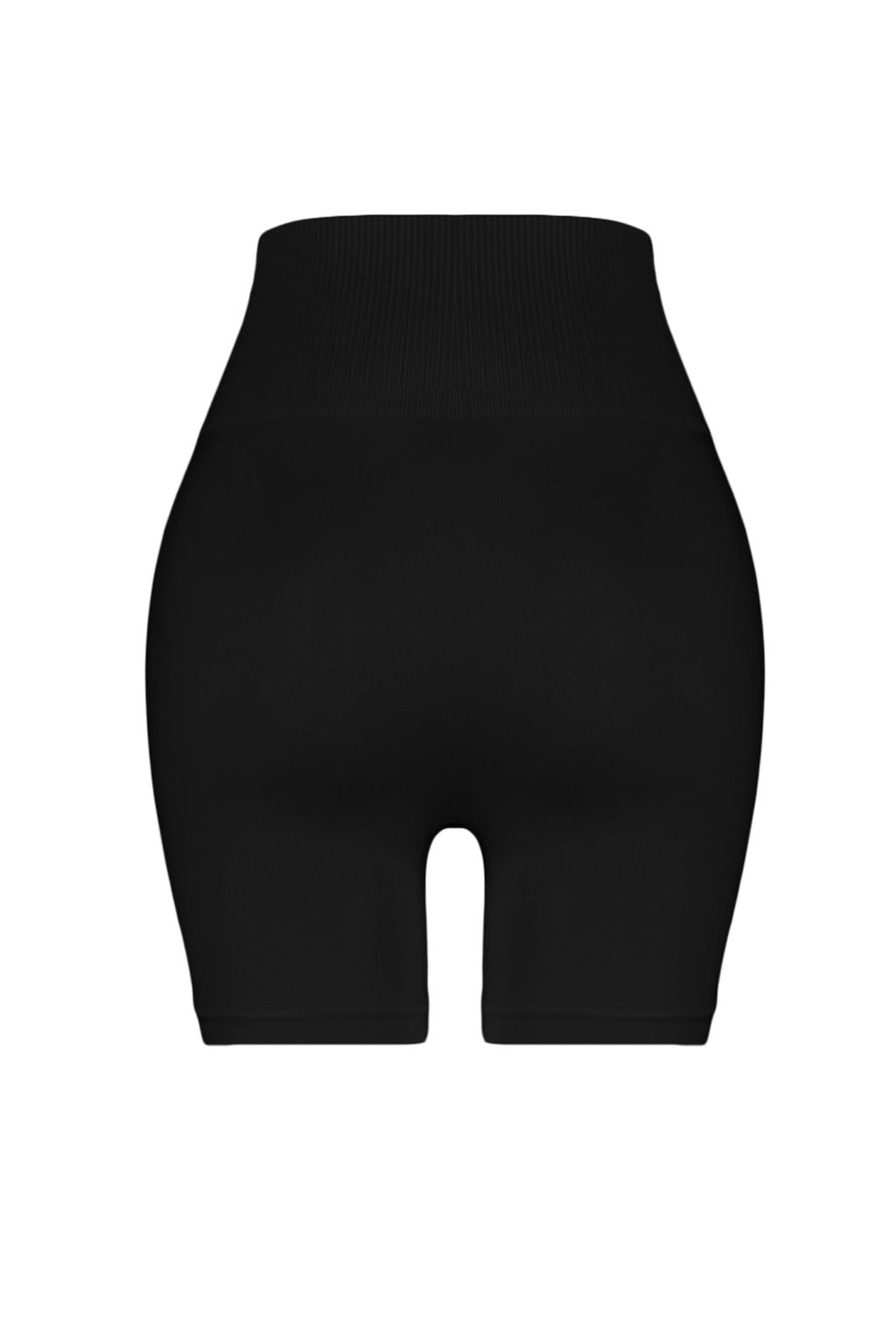 Siyah Seamless/Dikissiz Ekstra Toparlay?c? Orme Spor Sort/K?sa Tayt THMSS23TY00001