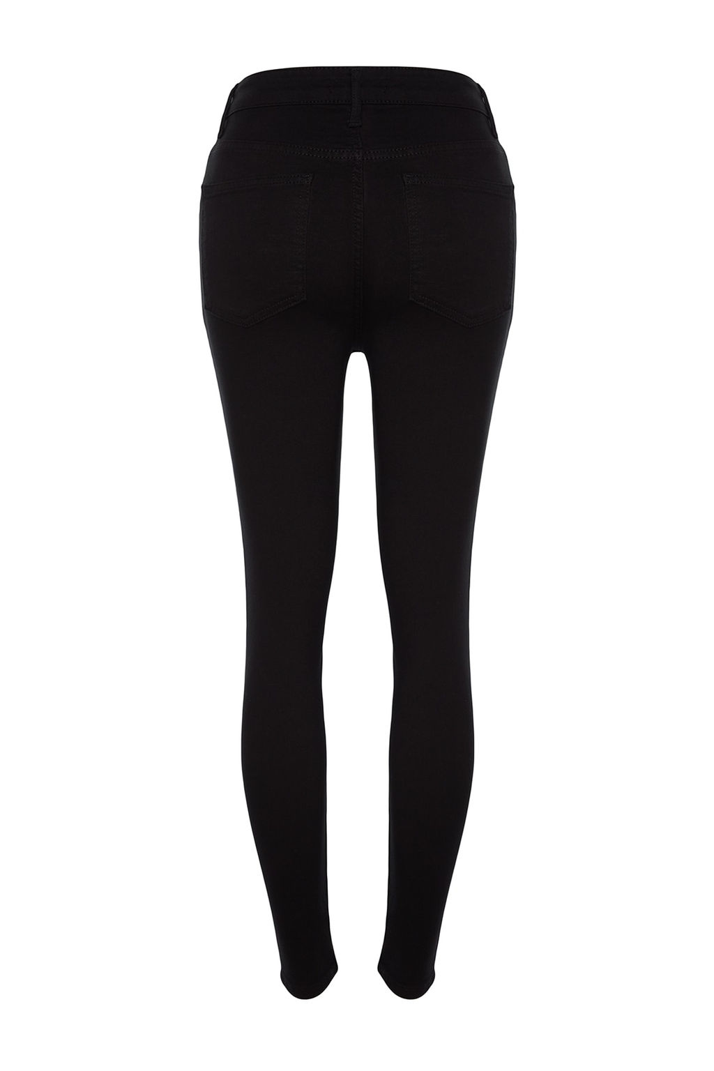 TRENDYOLMILLA Solmayan Siyah Onden Dugmeli Yuksek Bel Skinny Jeans TWOAW24JE00090  фото 7