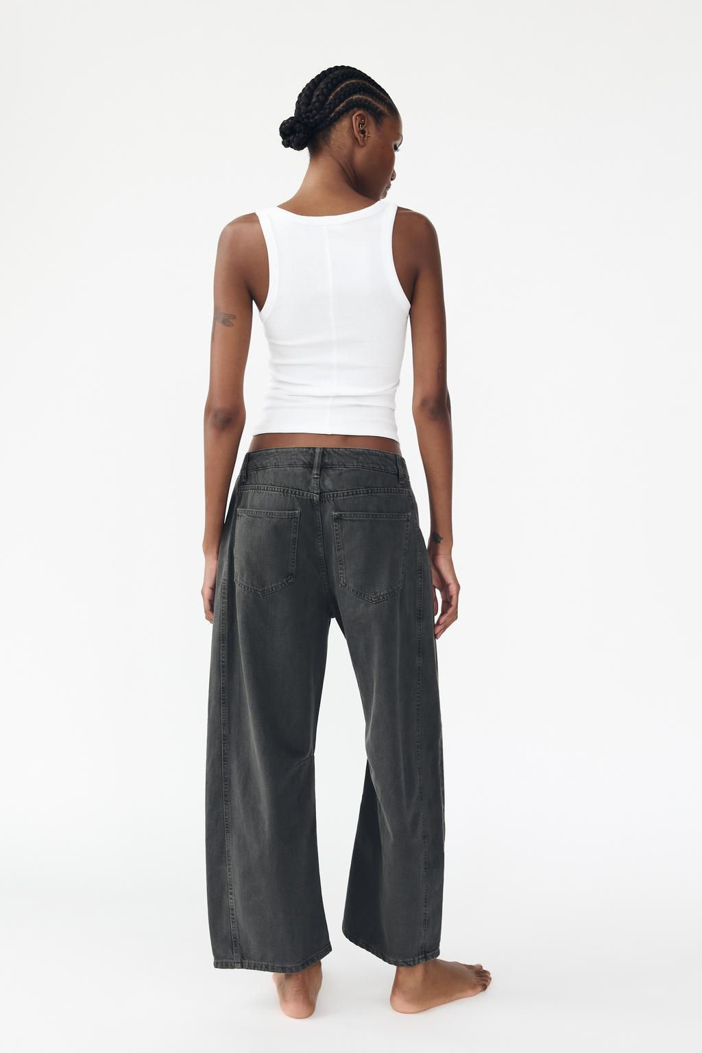 RELAXED BALLOON MID-WAIST TRF JEANS - Zara фото 16