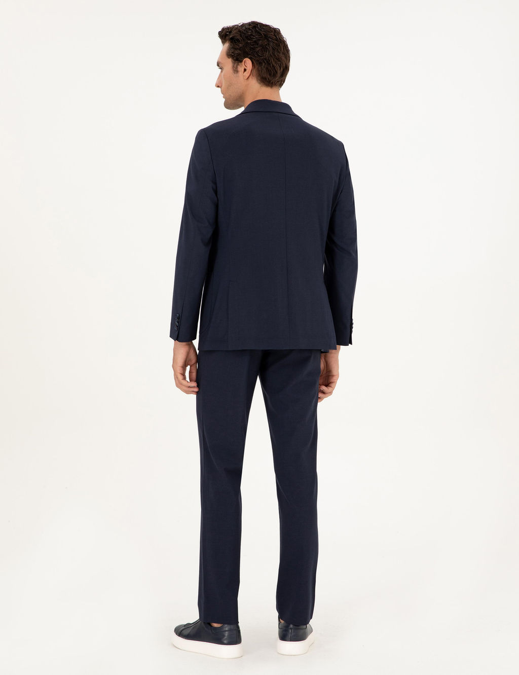 Темно-синий приталенный костюм - Cacharel фото 5