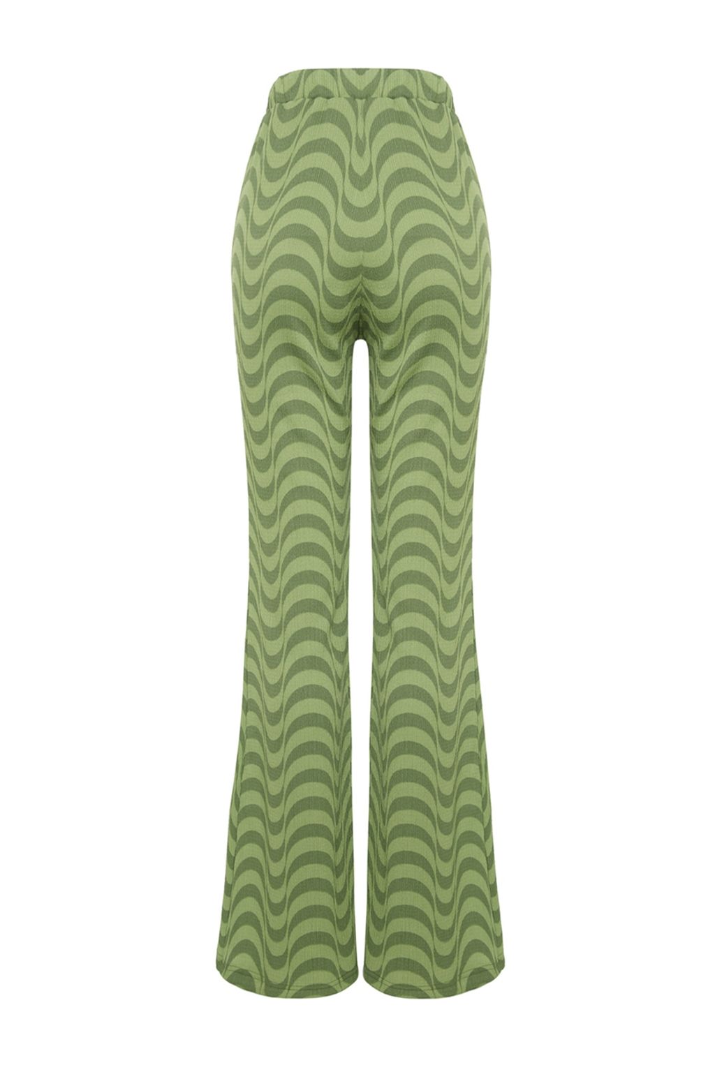 Yesil Burumcuk Wide Leg/Rahat Kesim Yuksek Bel Orme Pantolon TWOSS23PL00085 - Trendyolmilla фото 7