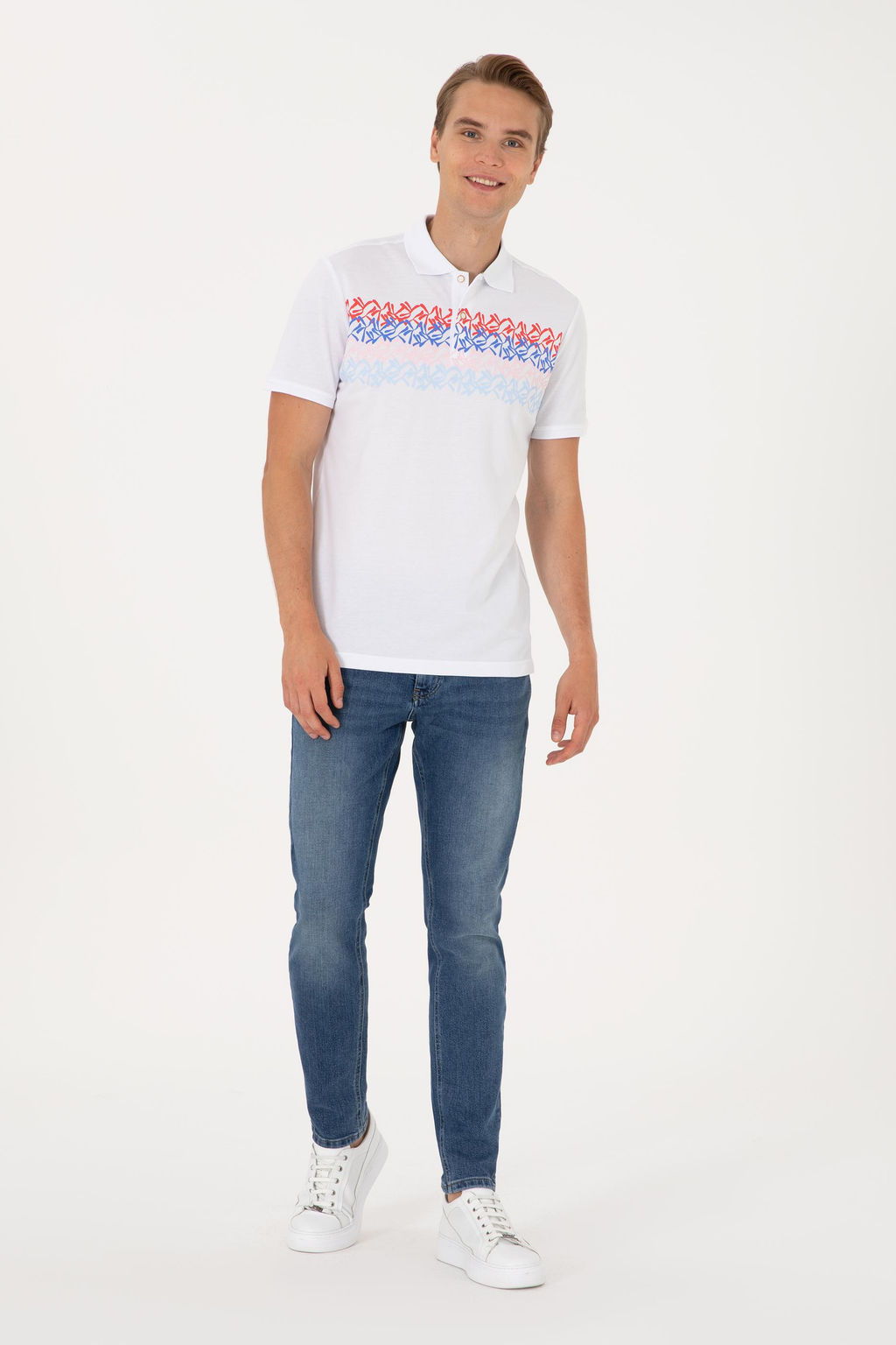 Erkek Regular Fit K_rm_z_ Polo Yaka Ti__rt Sepette S_rpriz _ndirim - U.s. polo assn фото 4