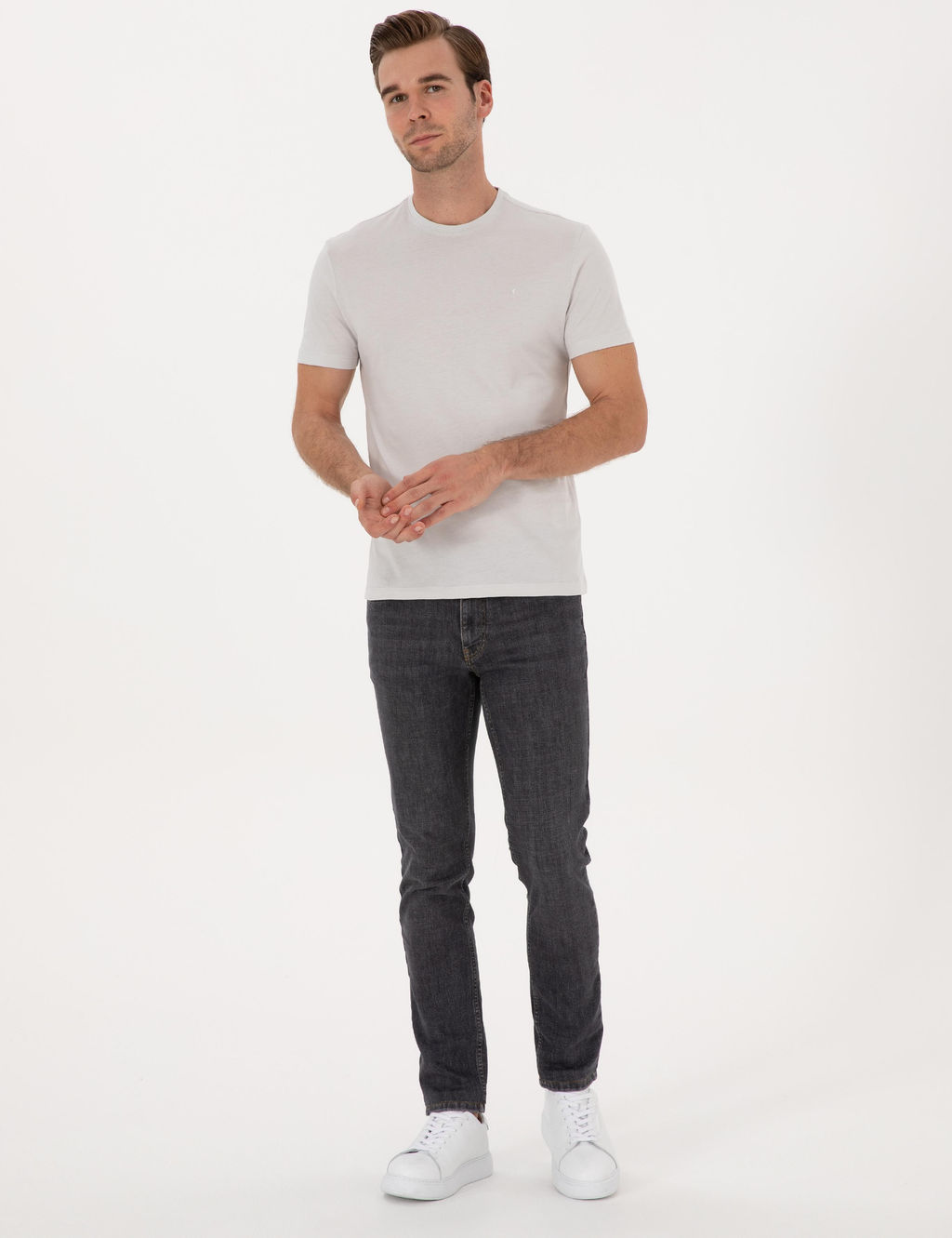 Ta_ Slim Fit %100 Pamuk Bisiklet Yaka Basic T-shirt - Cacharel фото 4