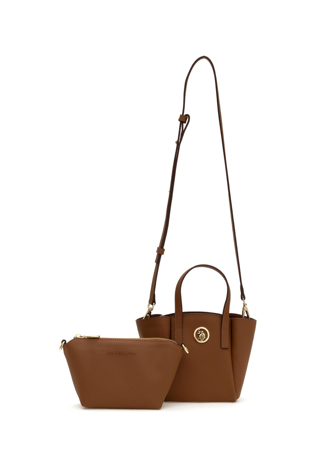 U. S. Polo Assn / Женская светло-коричневая сумка через плечо - U.s. polo assn фото 4