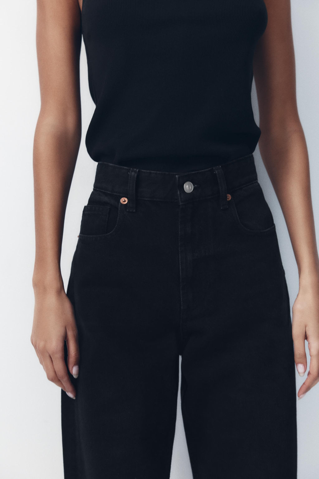 TRF WIDE-LEG HIGH-WAIST JEANS - Zara фото 15