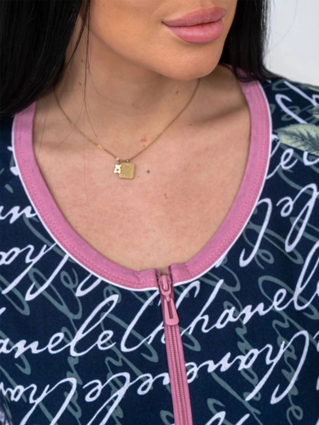 Халат женский , цвет белый розовый зеленый