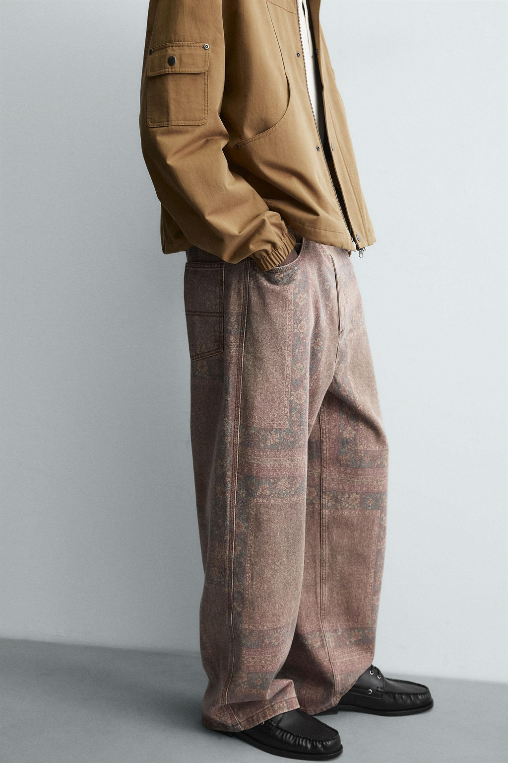BANDANA PRINT BAGGY FIT TROUSERS - Zara фото 5