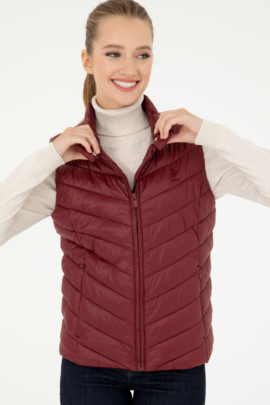 KadДn Bordo Yelek - U.s. polo assn фото 3