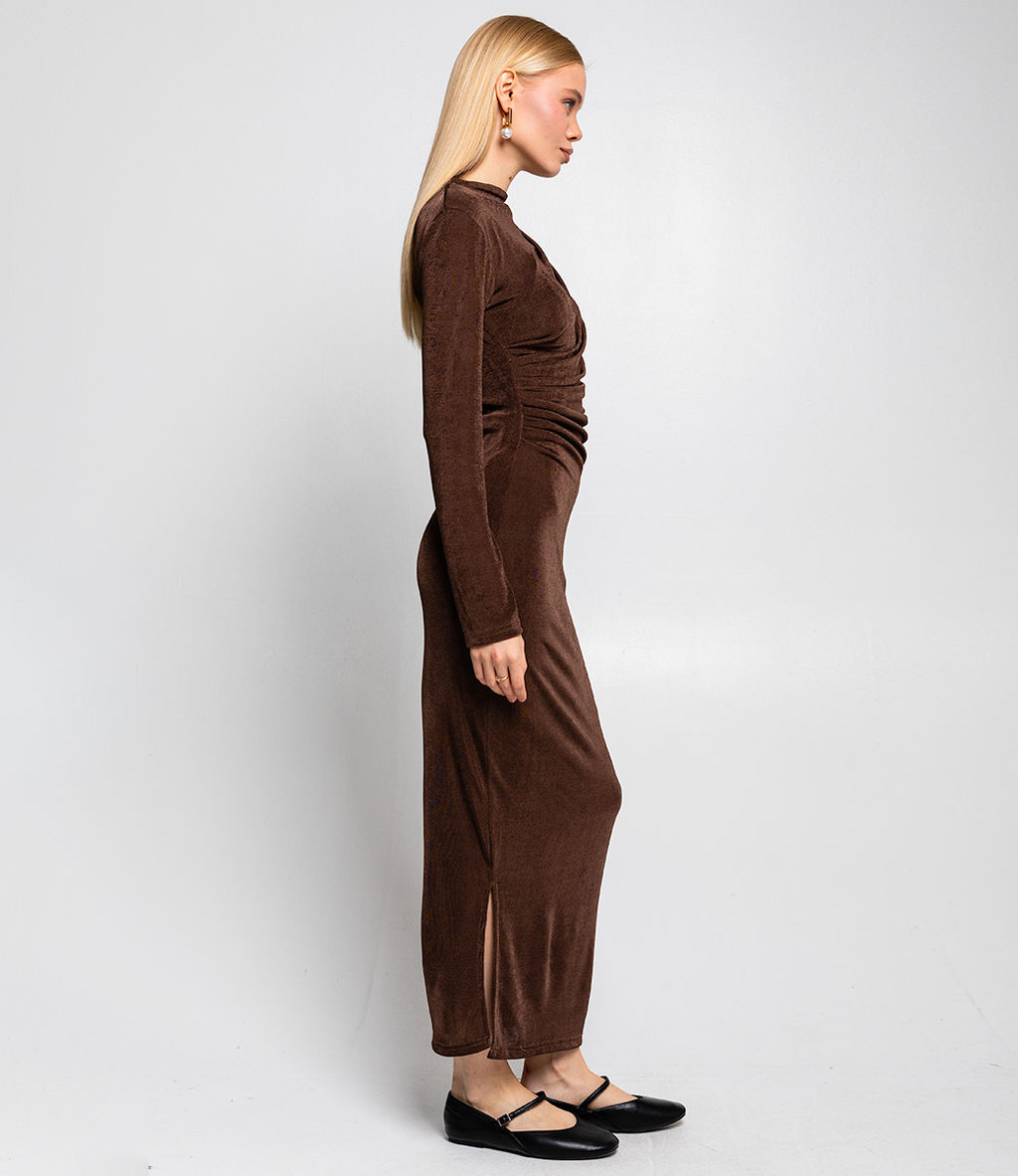 Платье #КТ1074, шоколадный - Dommod фото 4