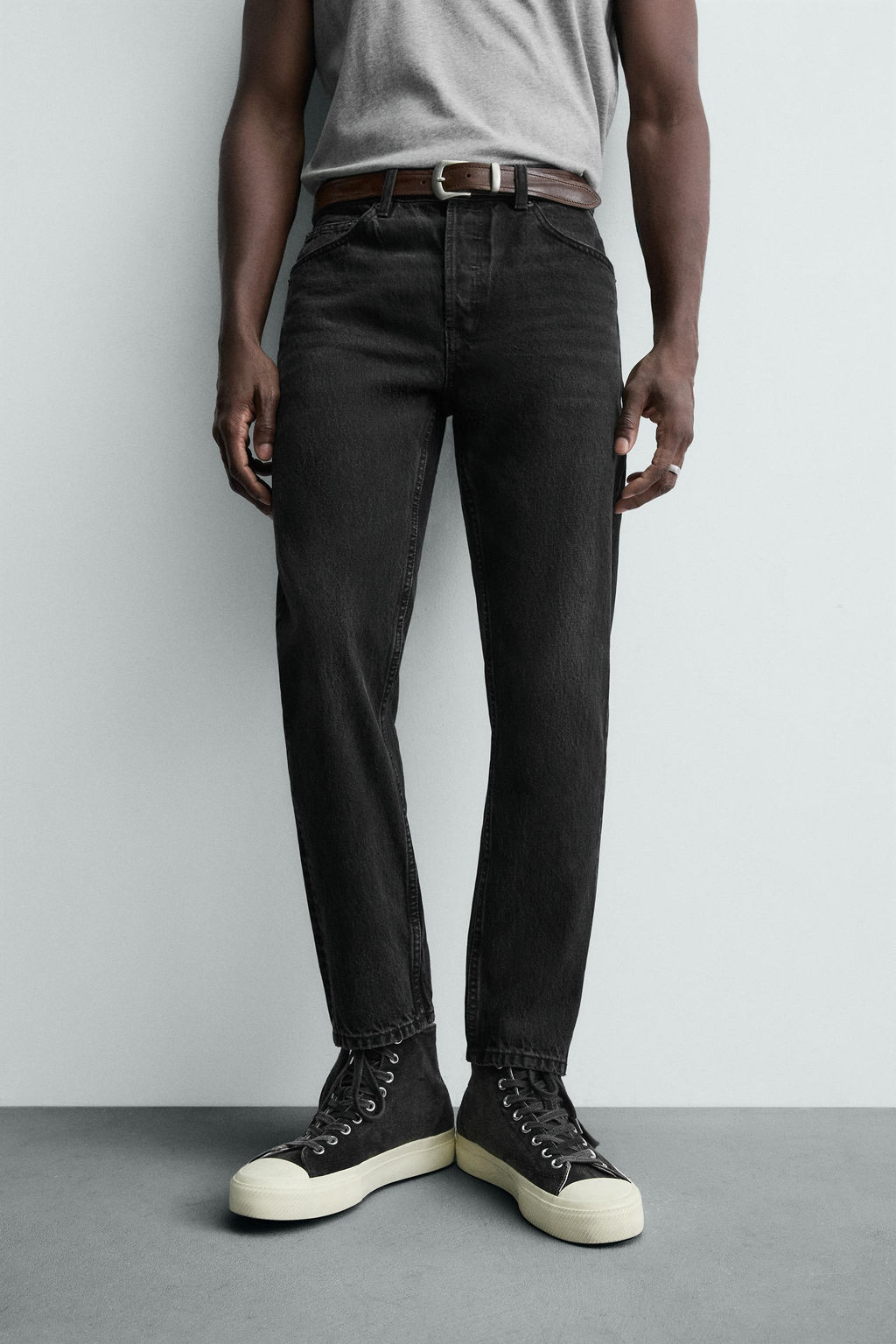 JEANS SLIM CROPPED FIT / Carb?n - Zara фото 6