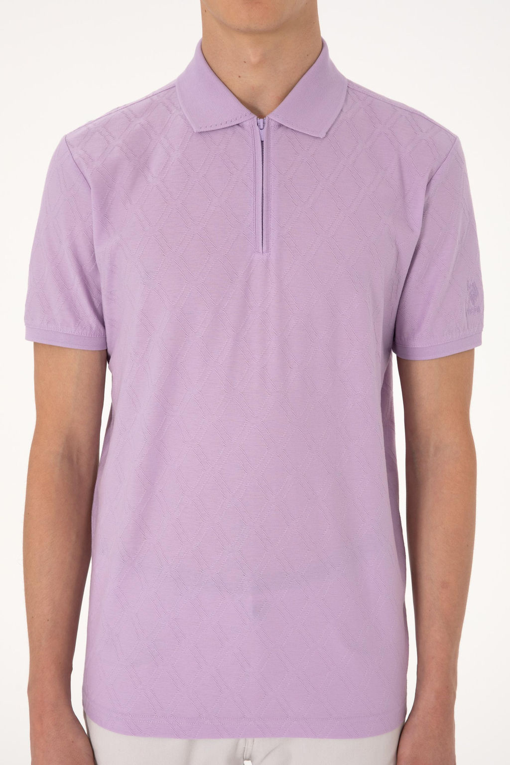 Erkek Regular Fit Fermuarl_ Lila Desenli Ti__rt Sepette S_rpriz _ndirim - U.s. polo assn фото 6