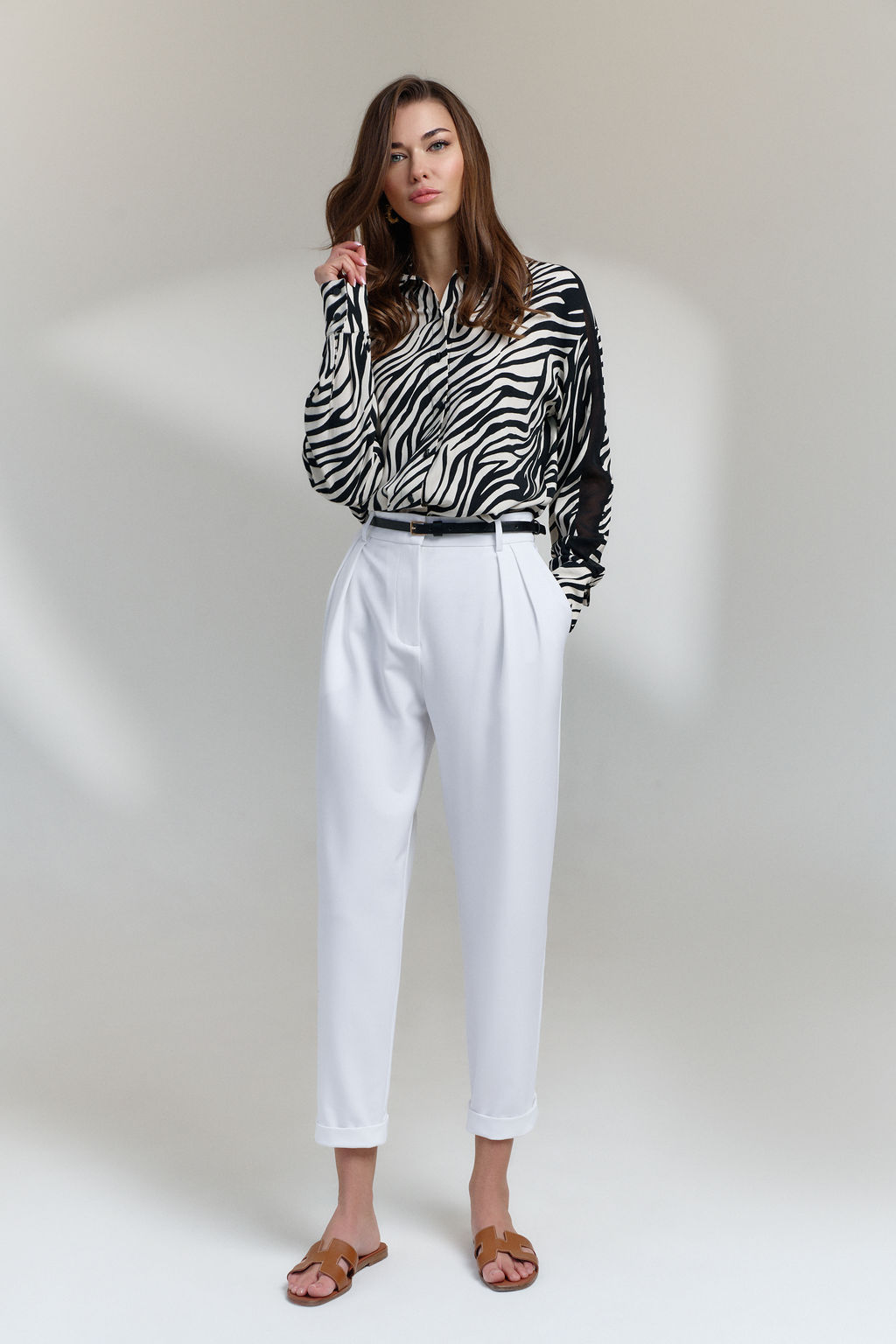 Брюки 0814 белый - Diliafashion фото 2