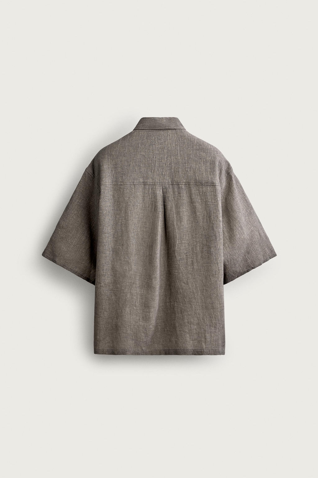 CAMISA POLO RELAXED FIT LINO - ALGOD?N / Gris vigor? - Zara фото 8