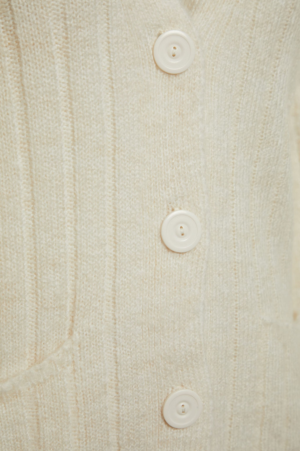 Ekru Genis Kal?p Yumusak Dokulu Triko Alt-Ust Tak?m TWOAW22AU0128